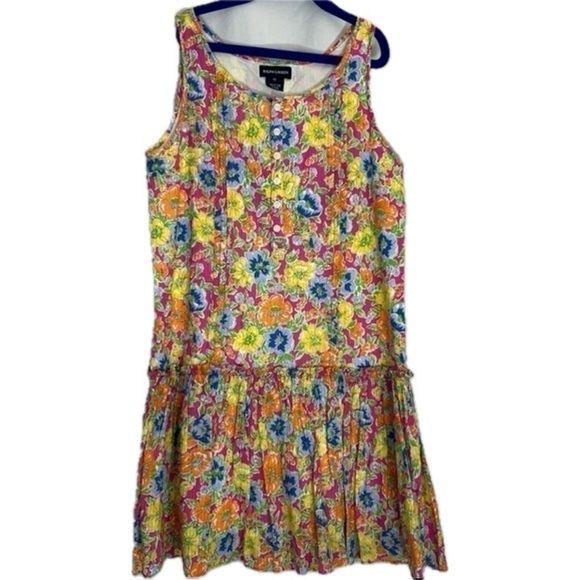 Ralph Lauren Girl’s Vibrant Colored Floral Sundress Size 14